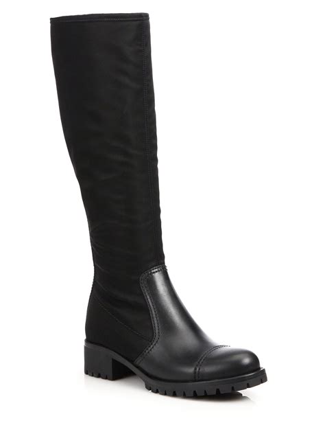 prada flat boots|Mehr.